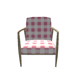 Old Armchair Pink Gingham