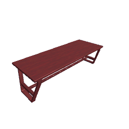 Large Table Red Bamboo