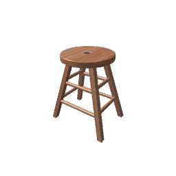 Stool Chair Rustic Cherry Wood