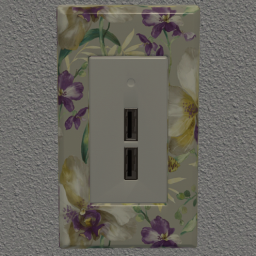 USB Outlet Cream Flower
