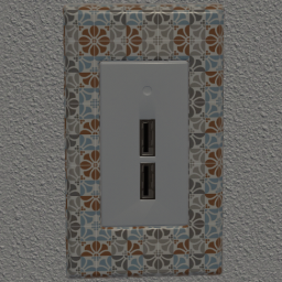 USB Outlet French Country Pattern