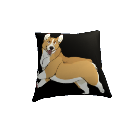 Decorative Pillow Prancing Corgi