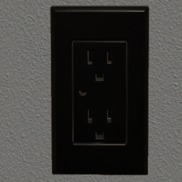 3 Pronged Wall Outlet Black