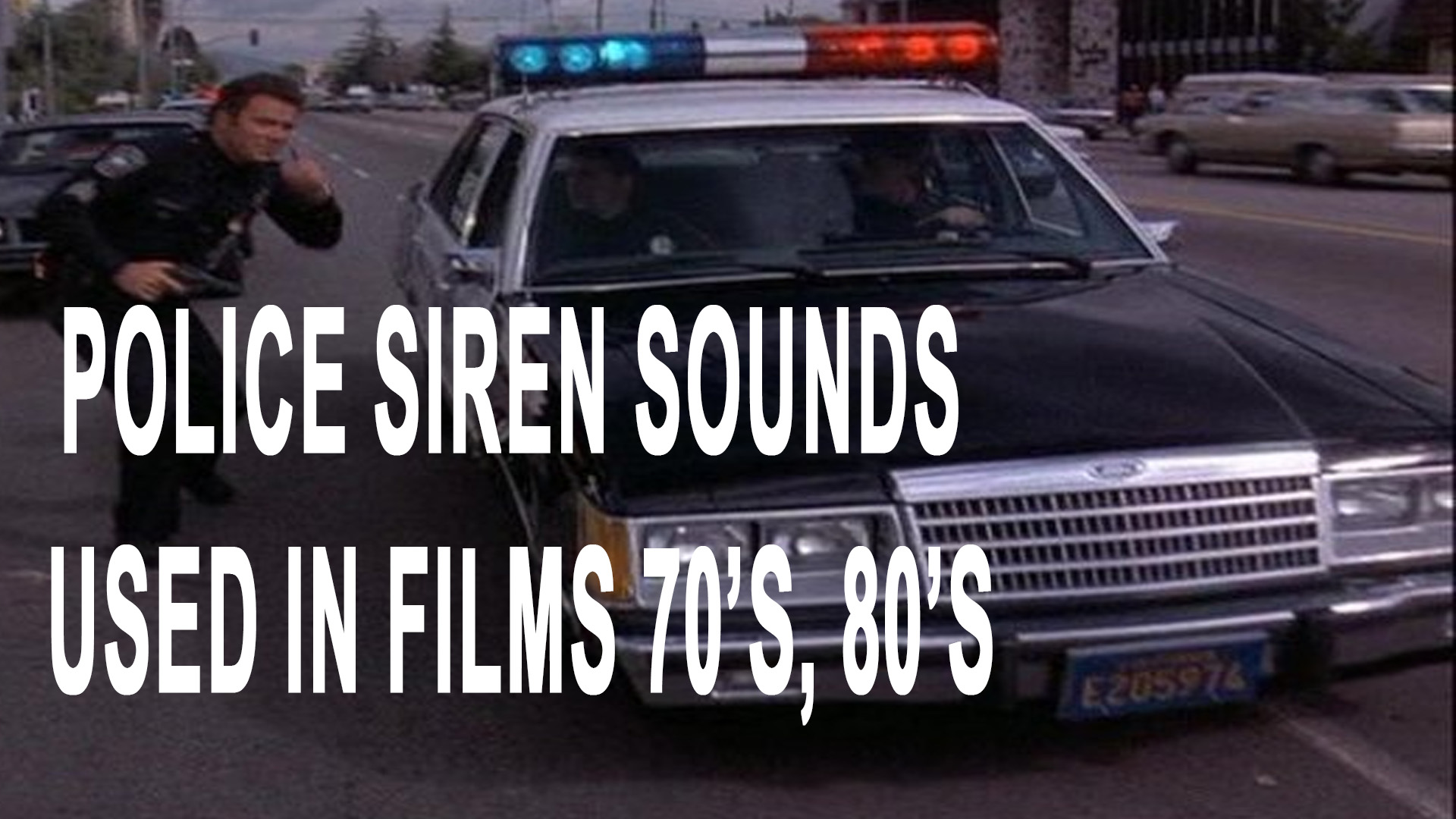 Police siren sound (films) from mid 70's, 80's - v3