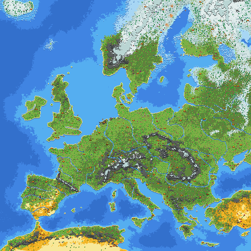 Europe with villages