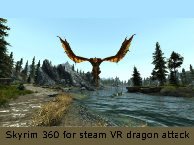 Skyrim pano - Dragon attack