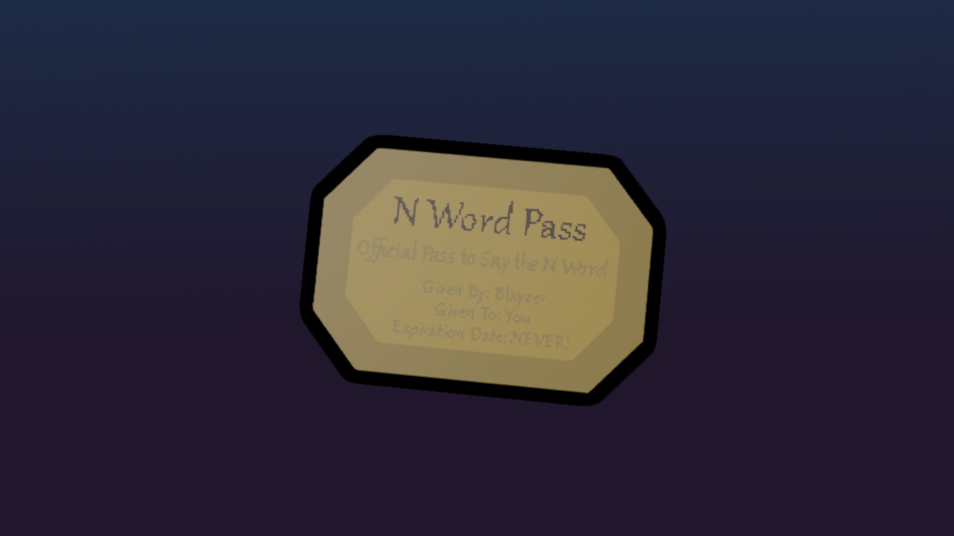 N-Word Pass! – Unturned Mod