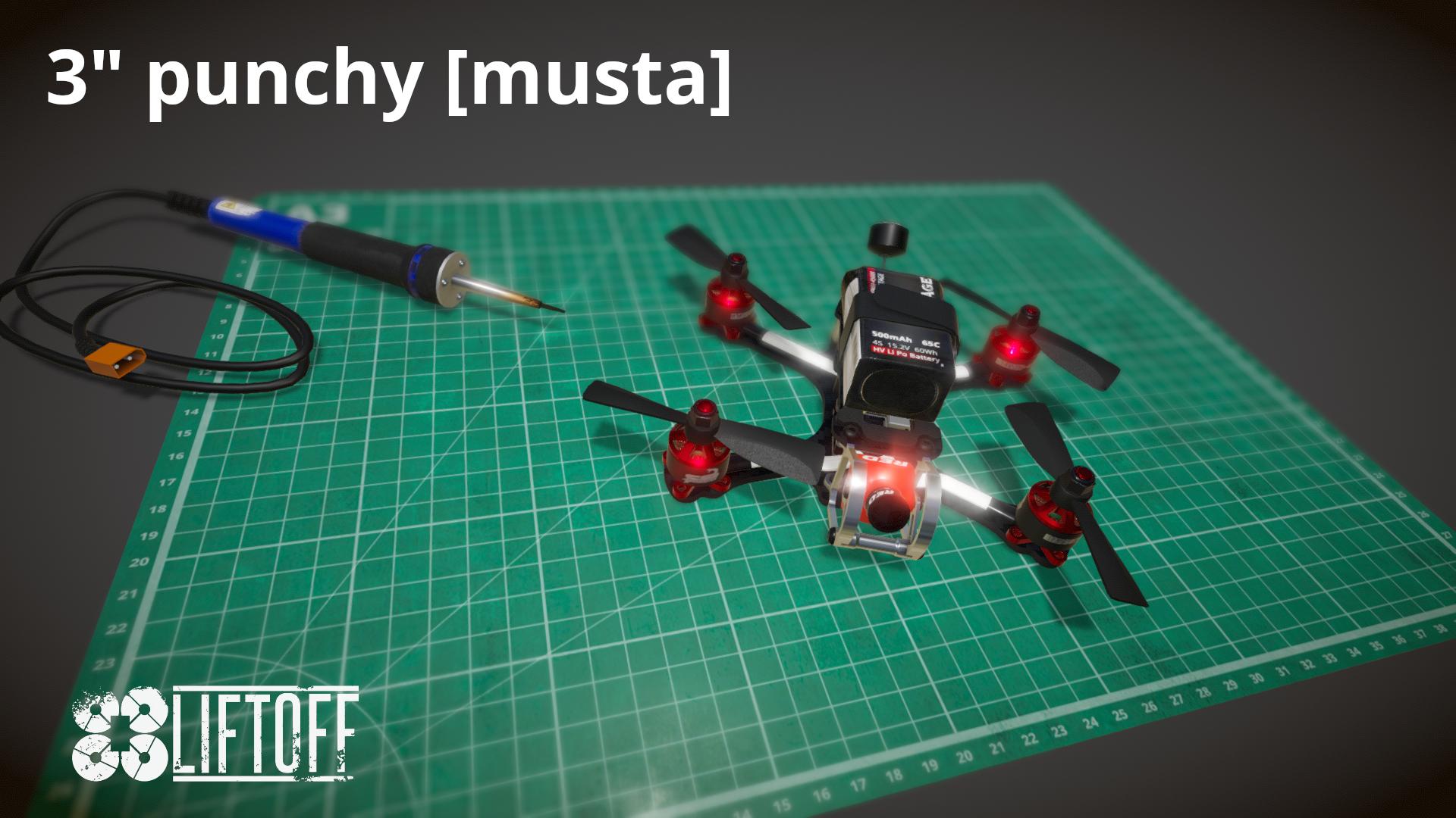 3" punchy [musta]