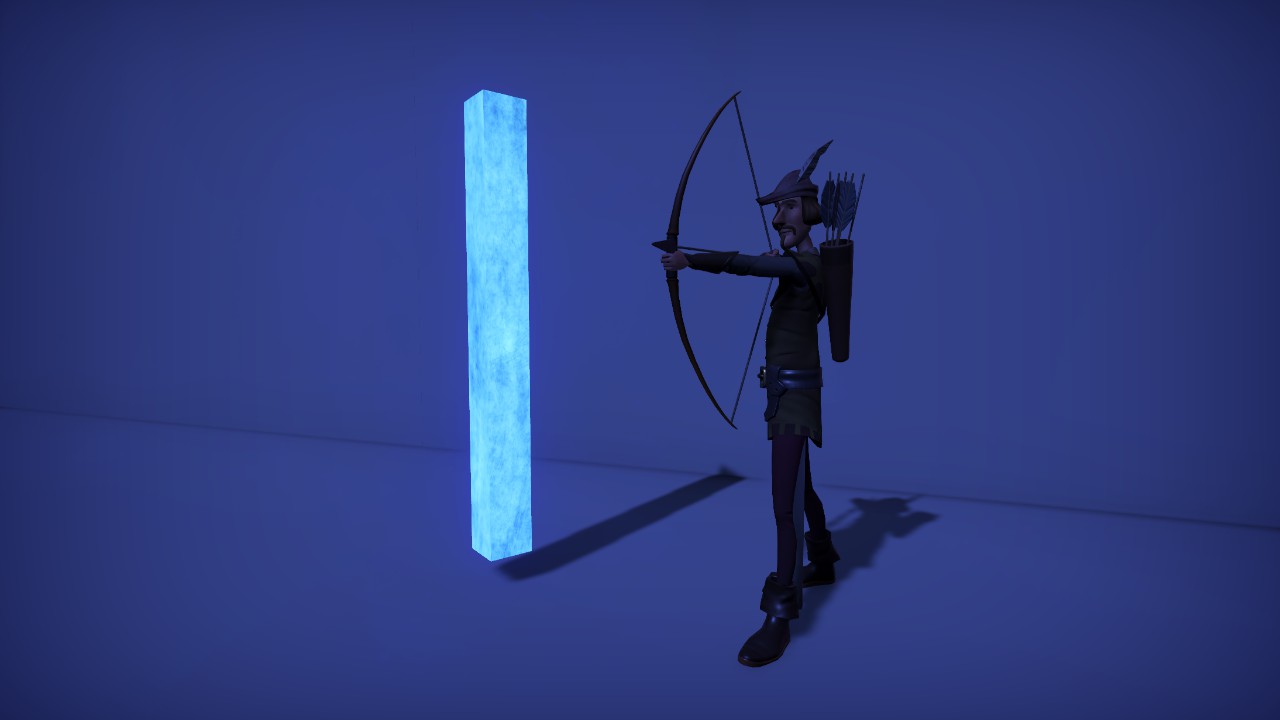 NEON GLOW BEAM 0.2M X 2M X 0.2M STRUCTURED TRIGGERABLE