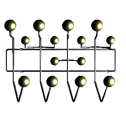 Wall Coat Rack - Chrome and Gold
