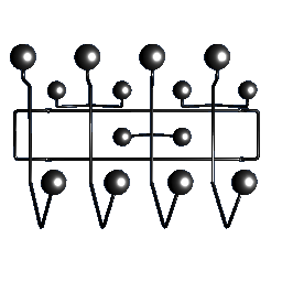 Wall Coat Rack - Black and Chrome