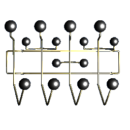 Wall Coat Rack - Gold and Chrome