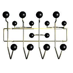 Wall Coat Rack - Gold and Black