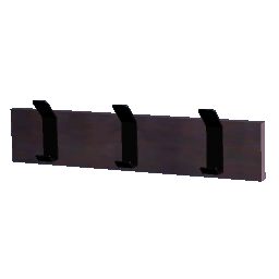 Modern Wall Hooks - Dark Wood and Chrome