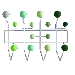 Wall Coat Rack - Greens