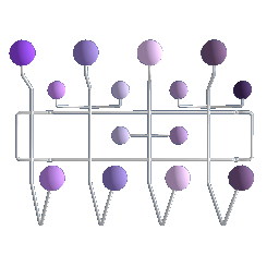 Wall Coat Rack - Purples