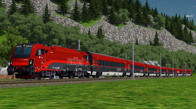 ÖBB 1216 017 railjet (7 Cars)