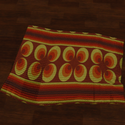 Pleated Rug Warm Colors