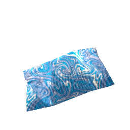 Pleated Rug Aquatic Swirl
