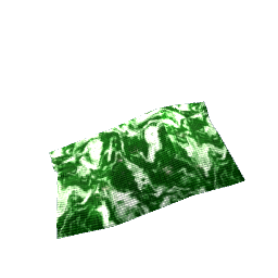 Pleated Rug Emerald Marble