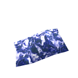 Pleated Rug Sapphire Marble