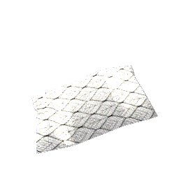 Pleated Rug Black and White Leaf