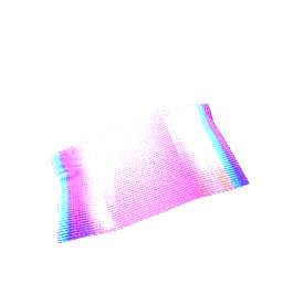 Pleated Rug Pastel Pinks Stripe Fade