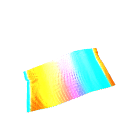 Pleated Rug Sunset Stripe
