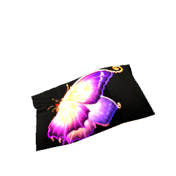 Pleated Rug Glowing Butterfly