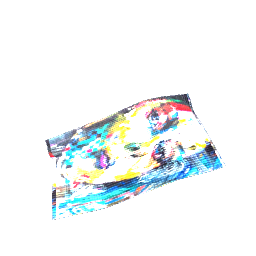 Pleated Rug Painted Woman Art