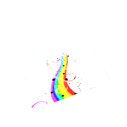 Pleated Rug Musical Rainbow