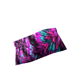 Pleated Rug Magenta Fur