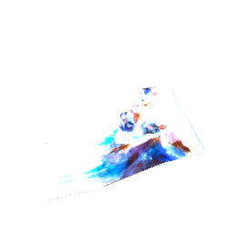 Pleated Rug Blue Cow