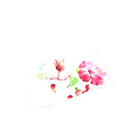 Pleated Rug Hibiscus