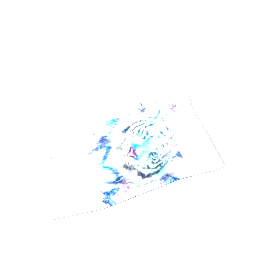 Pleated Rug Blue Tiger