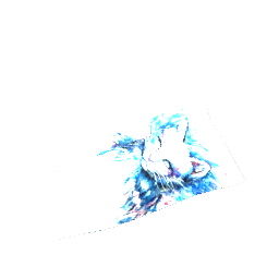 Pleated Rug Watercolor Cat