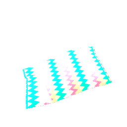 Pleated Rug Pastel Squiggles