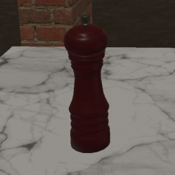 Red Bamboo Pepper Grinder