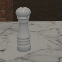 White Wood Pepper Grinder