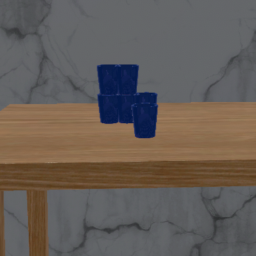 Short Glass Cobalt Blue Opaque