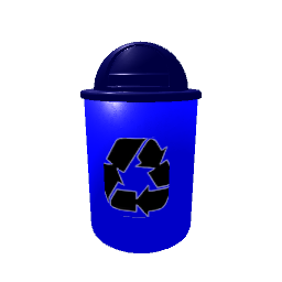 Recycle Bin Blue Indoor Outdoor