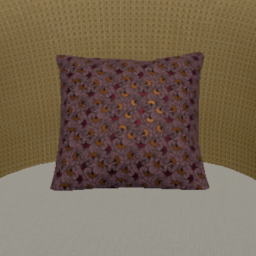Pillow Square Pink Metallic Wax Flower