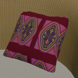 Pillow Square Layered Pink Mola Fabric