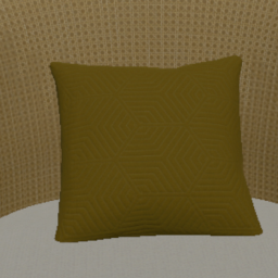 Pillow Square Yellow Palmcube Pattern