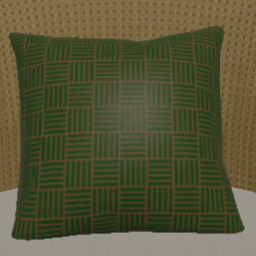 Pillow Square Green Mosaic Printed Percale