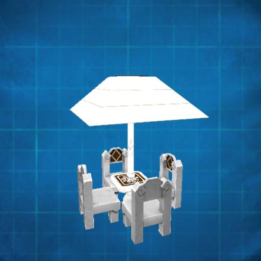 Patio table with light