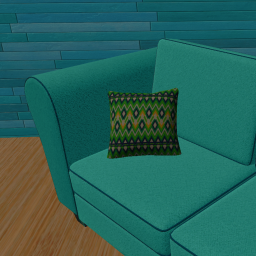 Boho Pillow Beaded Nuilimut Green