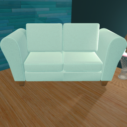 Boho Mint Green Love Seat