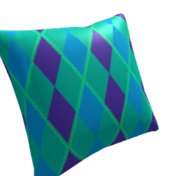 Pillow Vibrant Blue and Purple Diamond Printed Cotton Fabric