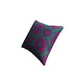 Pillow Bright Floral Burlap